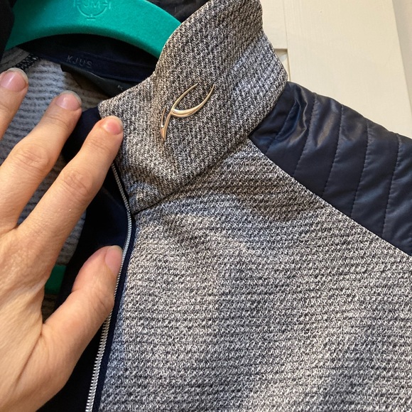 KJUS women’s forun mid layer half-zip, deep space, size 36 - Picture 4 of 12